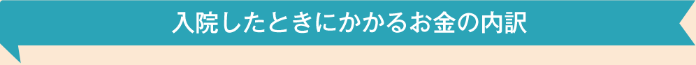 入院したときにかかるお金の内訳