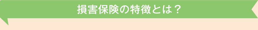 損害保険の特徴とは？