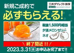 三井ダイレクト損保キャンペーン