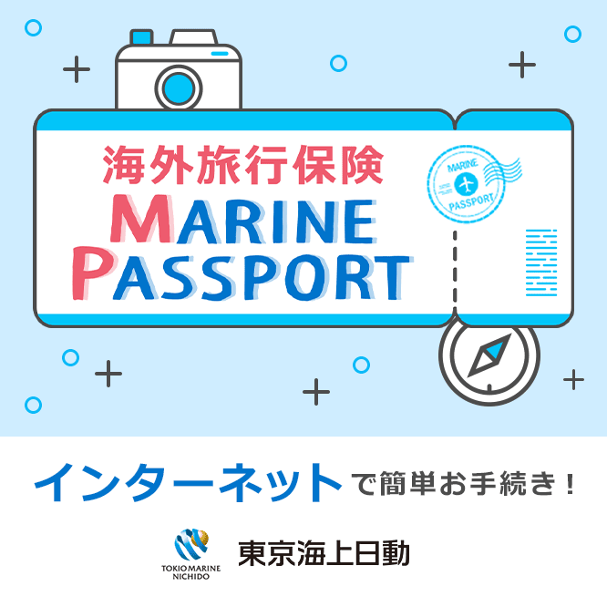 インターネットで完結！東京海上日動の海外旅行保険