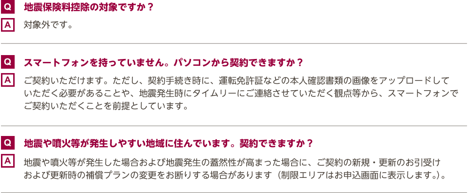 よくあるご質問 内容