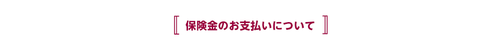 保険金のお支払いについて