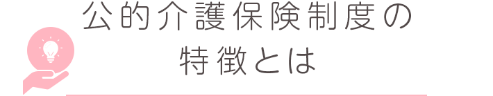 公的介護保険制度の特徴とは