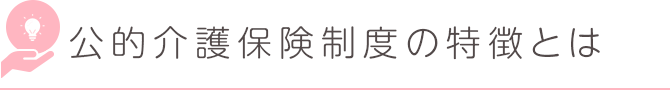 公的介護保険制度の特徴とは