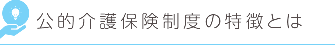 公的介護保険制度の特徴とは