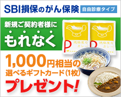 SBI損保のがん保険 ご成約キャンペーン