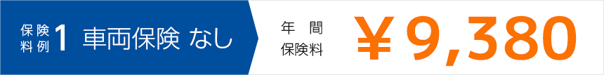 保険料例1 車両保険なし 年間保険料￥9,530