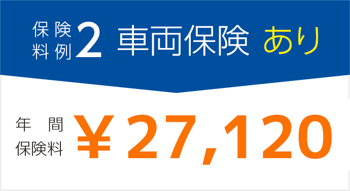保険料例2 車両保険あり 年間保険料￥21,240