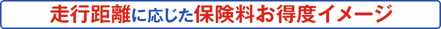 走行距離に応じた保険料お得度イメージ