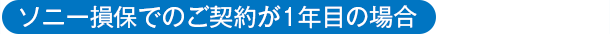 ソニー損保でのご契約が1年目の場合