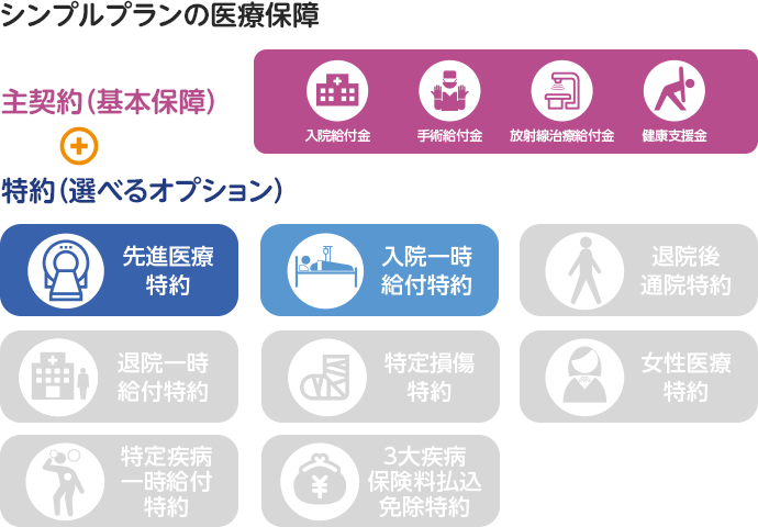 シンプルプランの医療保障