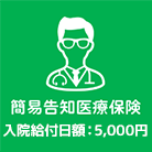 簡易告知医療保険　入院給付日額：5,000円