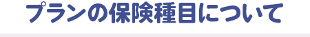 プランの保険種目について