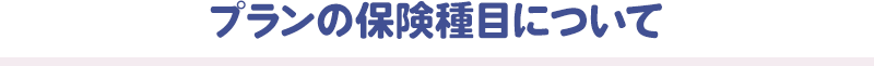プランの保険種目について
